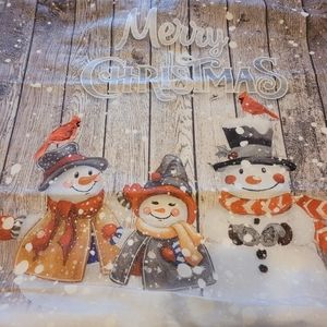Set of 2 Snowman Trio Pillow Covers Boutique Collection 18"x18"